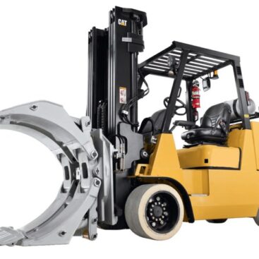 Forklift with its attachments